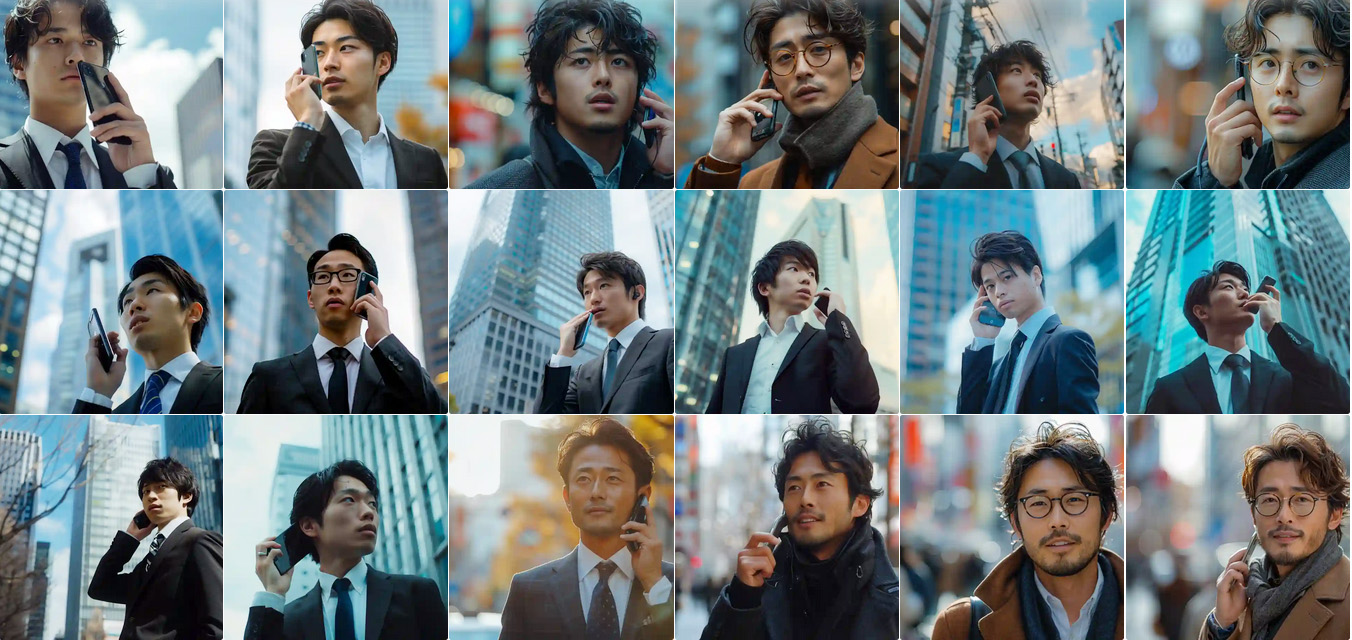 AIモデル 男性 スマホ ビジネスマン